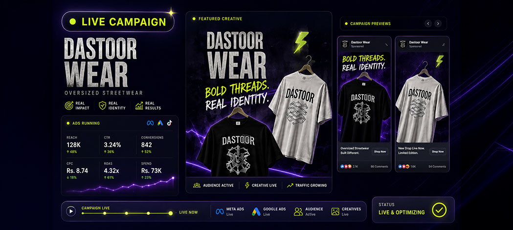Dastoor Wear, SME live project campaign visual